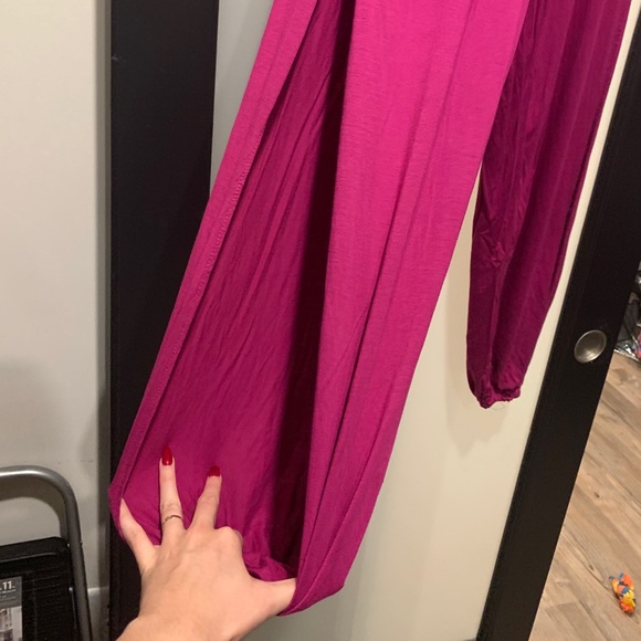 Magenta elastic pants - Picture 4 of 4
